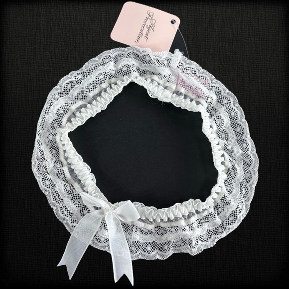 AGENT PROVOCATEUR WHITE LACE SEXY BRIDAL BEDROOM GARTER - Picture 2 of 9